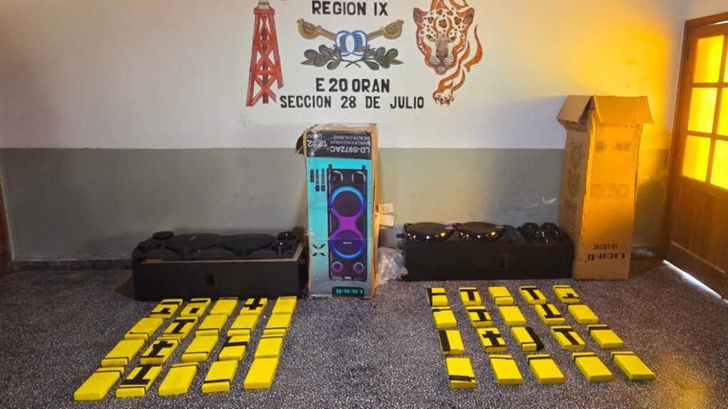 Parlantes cargados de droga y un menor como escudo: caen con 41 kilos de cocaína en Salta