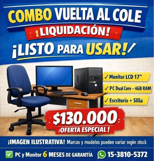 📚💻 COMBO VUELTA AL COLE – OFERTA ESPECIAL 💻📚