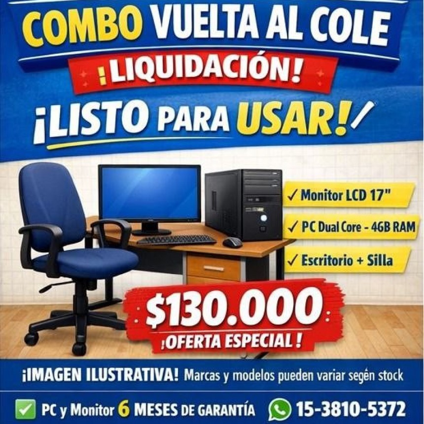 📚💻 COMBO VUELTA AL COLE – OFERTA ESPECIAL 💻📚