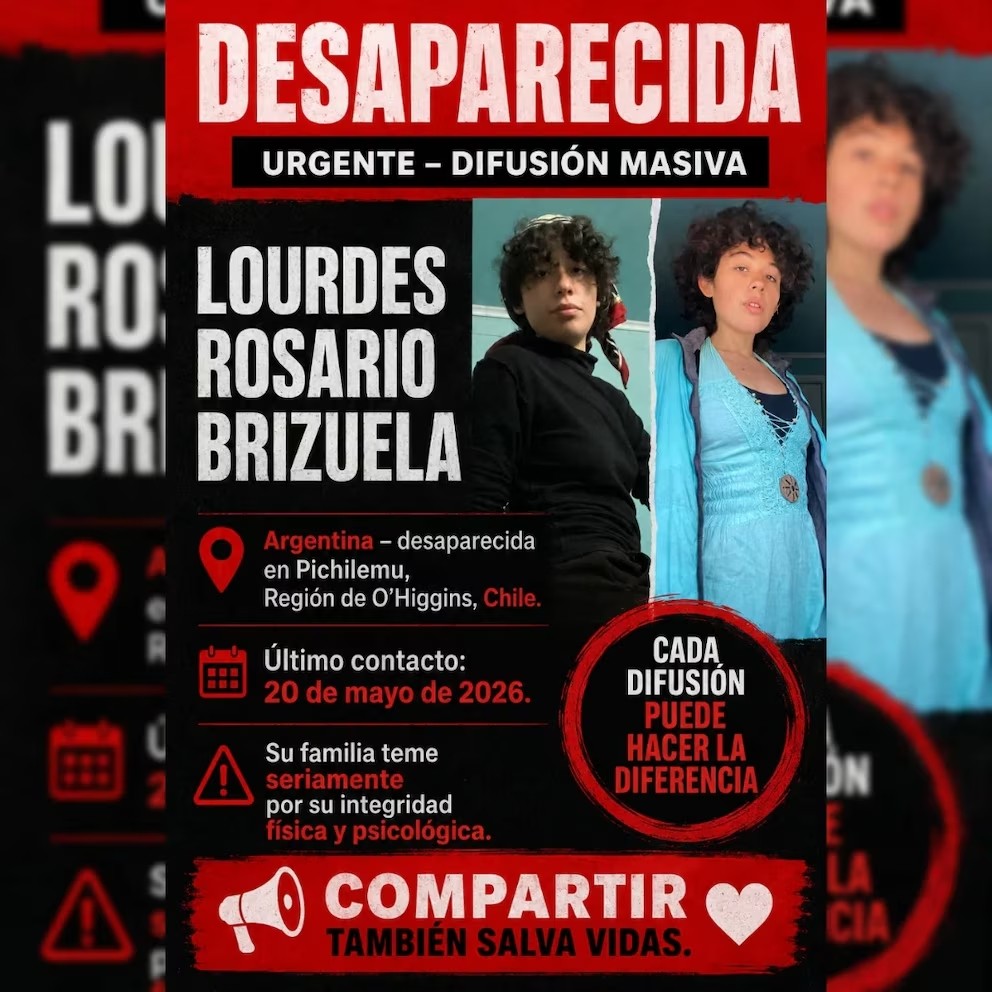 MISTERIO Y ANGUSTIA: buscan a una joven argentina desaparecida en Chile que antes alert&oacute; que &ldquo;la estaban siguiendo&rdquo;