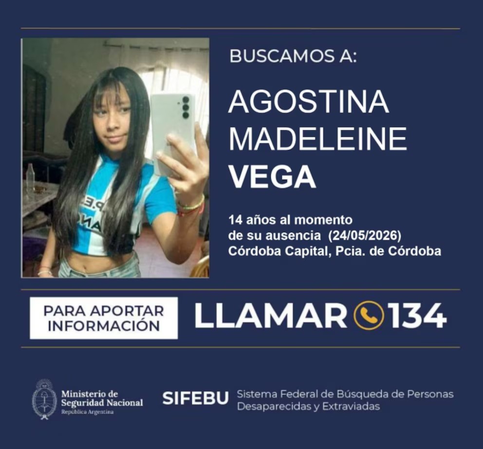 DESESPERACI&Oacute;N EN C&Oacute;RDOBA: investigan si hubo m&aacute;s personas involucradas en la desaparici&oacute;n de Agostina Vega
