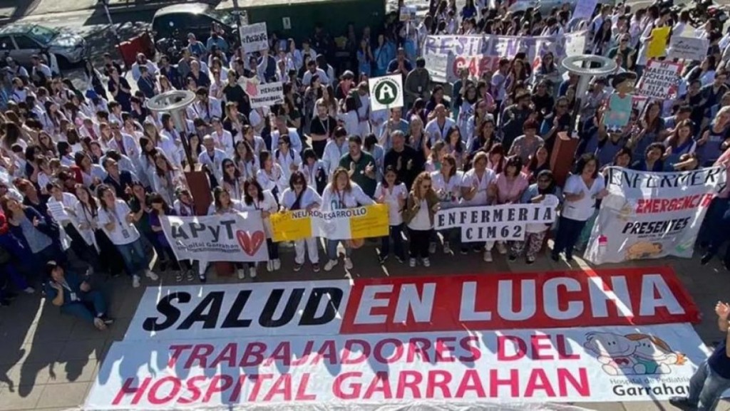 Paro y movilización del Garrahan: “El hospital es inviable con estos niveles de ajuste”