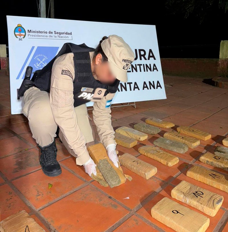 Golpe al narcotráfico en Misiones: Prefectura secuestra más de 50 kilos de droga
