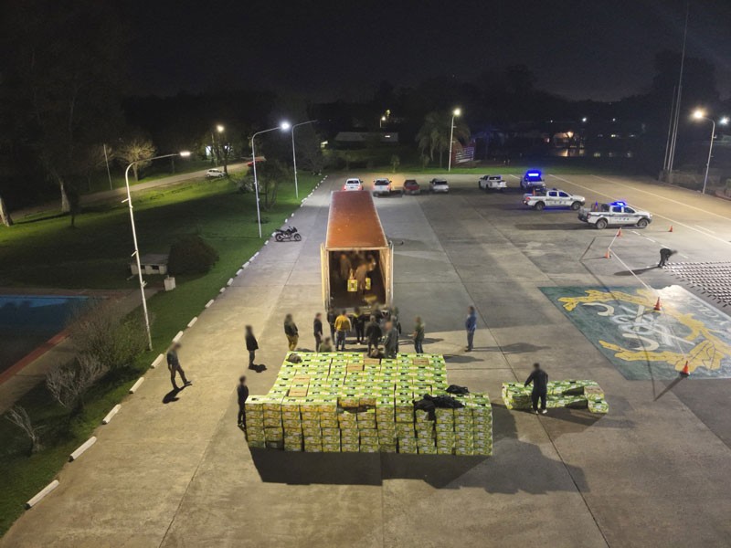 Incautan casi media tonelada de cocaína camuflada en bananas