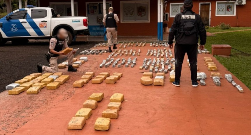 Impactante operativo en Misiones: secuestran más de 319 kilos de marihuana valuados en 1.190 millones de pesos