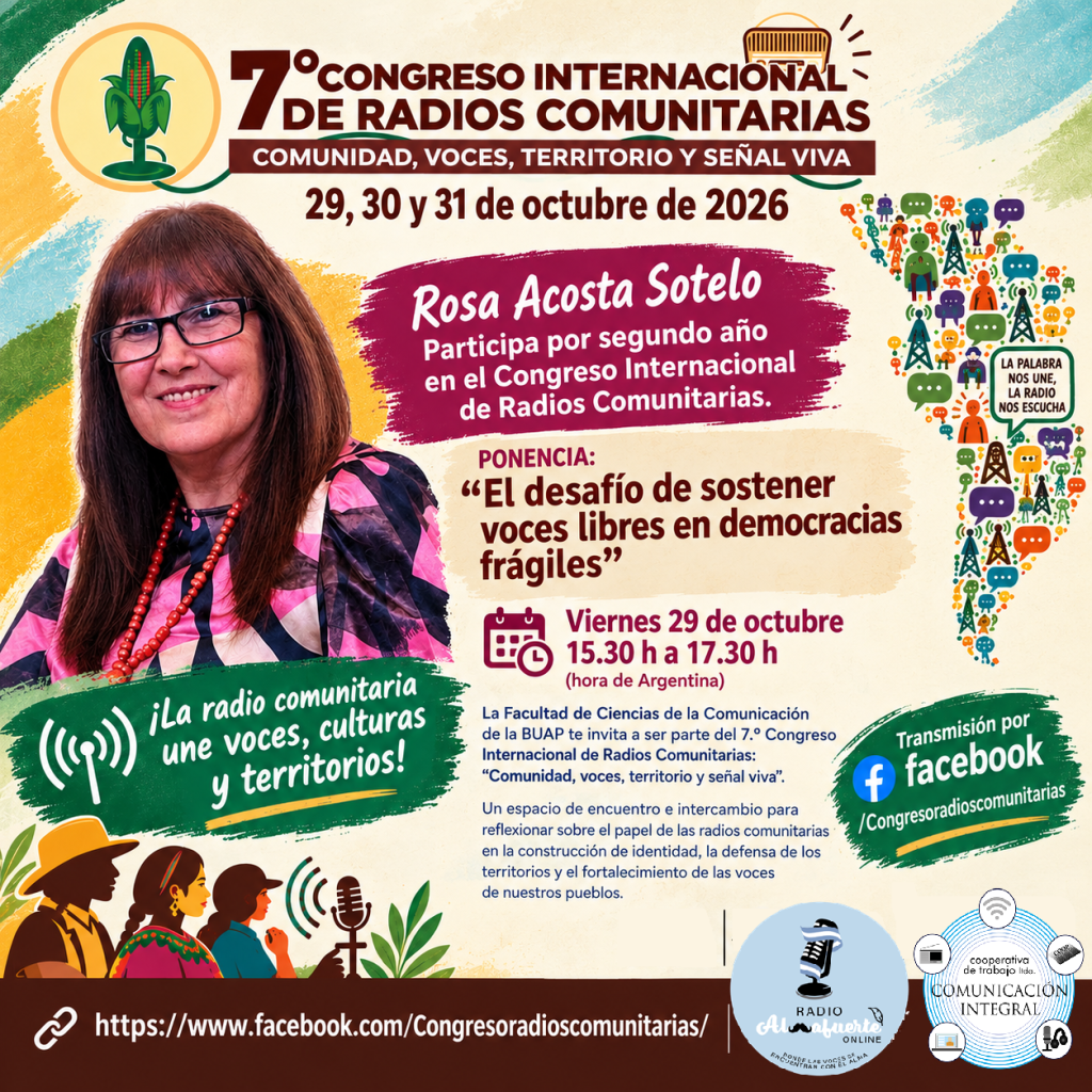 Radio Almafuerte llevar&aacute; su voz al 7.&ordm; Congreso Internacional de Radios Comunitarias