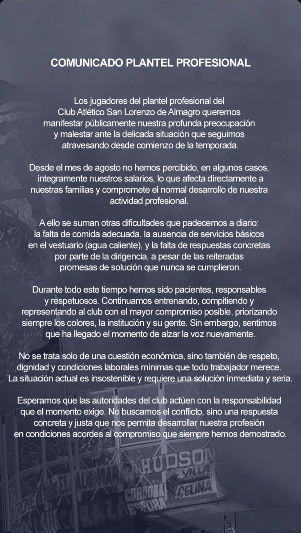 Escándalo en San Lorenzo: los jugadores denuncian meses sin cobrar y condiciones “insostenibles”